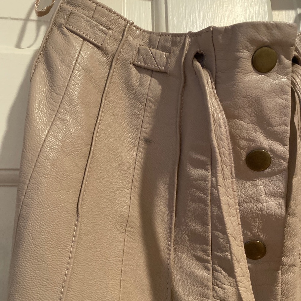 Free People A-Line Vegan Leather Mini Skirt - Picture 7 of 7
